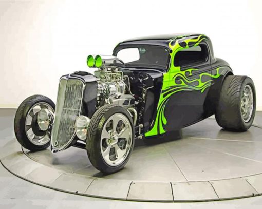 1934 Ford Hot Rod paint by numbers