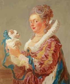 A Woman With A Dog Fragonard paint by number