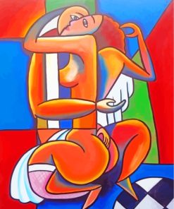 Abstract Cubism Lovers paint by numbers