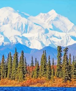Alaska Mountains paints by numbers