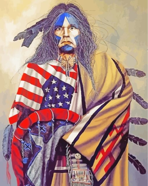 American Indian paint by number