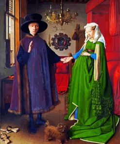Arnolfini Portrait By Jan Van Eyck paint by numbers