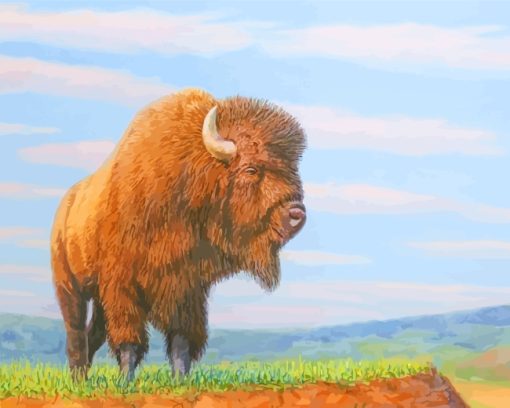 Bison Animal Art paint by numbers