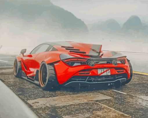 Black And Red Mclaren Car paint by numbers