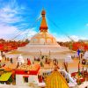 Boudha Stupa Kathmandu Nepal paint by numbers