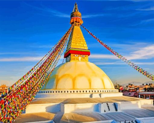 Boudha Stupa paint by numbers
