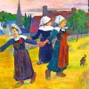 Breton Girls Dancing Pont Aven Gouguin paint by numbers
