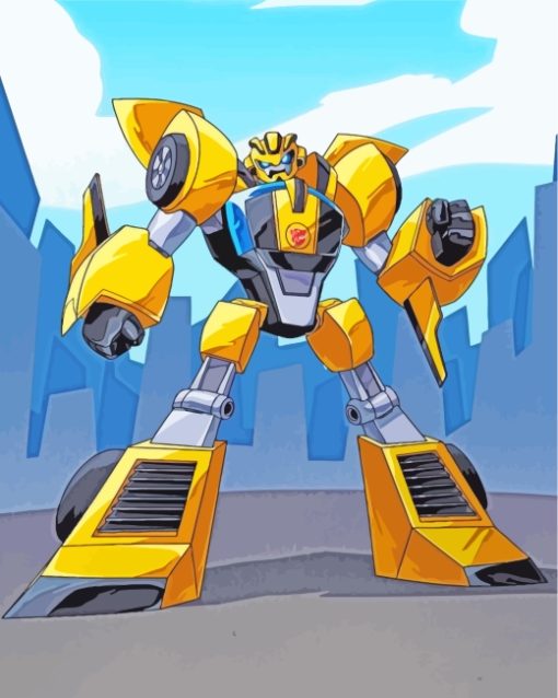 Bumblebee Robot paint by numbers