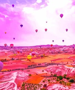 Cappadocia Balloons Sunset paint by numbers