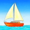 Cartoon Sailboat paint by numbers