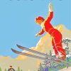 Colorado Ski Poster paint by numbers