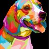 Colourful Beagle paint by numbers