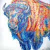 Colourful Bison Art paint by numbers