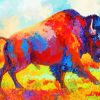 Colourful Bison paint by numbers