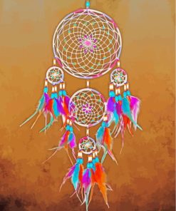 Colourful Dream Catcher paint by numbers