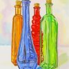 Colorful Vintage Glass Bottles paint by numbers