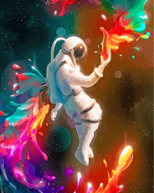 Colors Splash Astronaut paint by numbers
