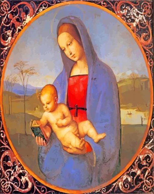 Conestabile Madonna By Raphael paint by numbers