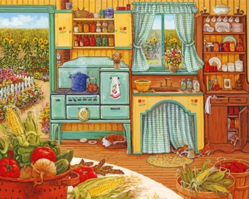 Countryside Kitchen paint by numbers