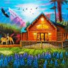 Cozy Wooden Cabin paint by numbers