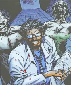 Creepy Doctor And Zombies paint by numbers