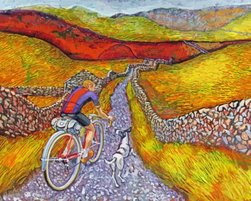 Aesthetic Cyclist Art paint by numbers