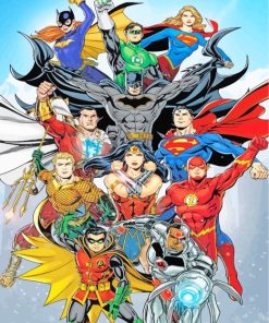 Dc Comics Superheroes paint by numbers
