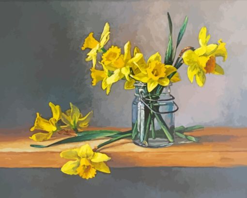 Daffodil Still Life paint by number