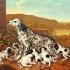 Dalmatian Dog With Puppies Paint by numbers