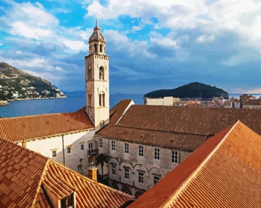 Dominikanski Samostan Dubrovnik paint by number
