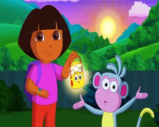 Dora The Explorer paint by numbers