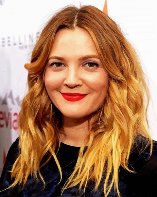 Drew Barrymore paint by numbers