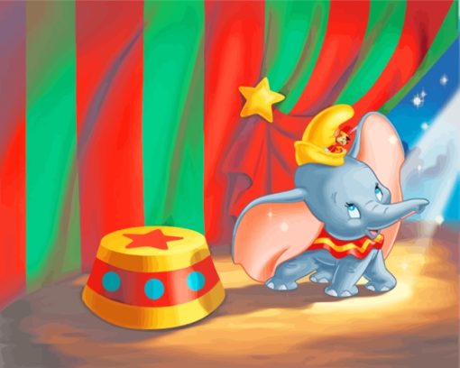 Dumbo In Circus paint by number