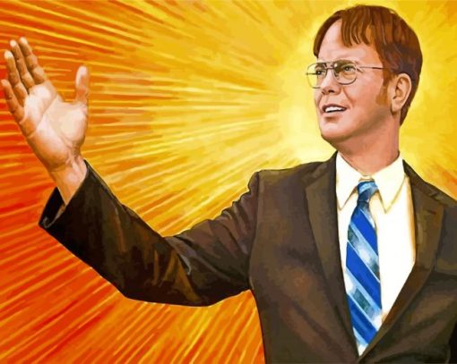 Dwight Schrute Illustration paint by number