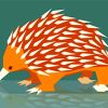 Echidna Illustration Art paint by number