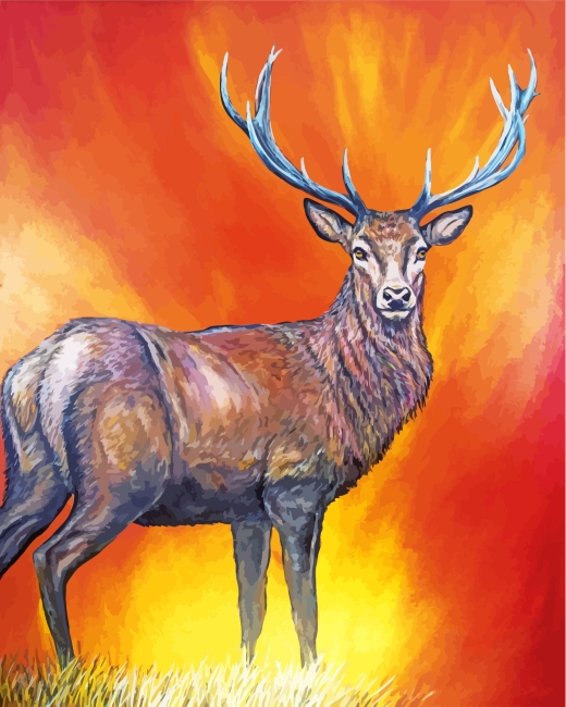 Aesthetic Elk Animal paint by numbers
