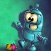 Futurama Baby Bender Robot paint by number