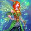Fantasy Green Fairy paint by numbers