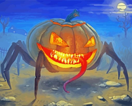 Fantasy Halloween Pumpkin paint by numbers