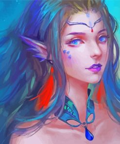 Fantasy Woman Elf paint by numbers