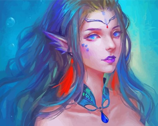 Fantasy Woman Elf paint by numbers