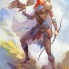 Female Hunter paint by numbers