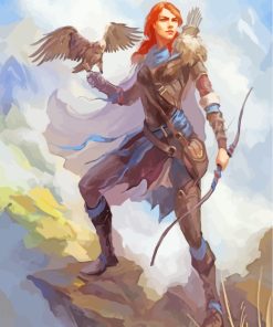 Female Hunter paint by numbers