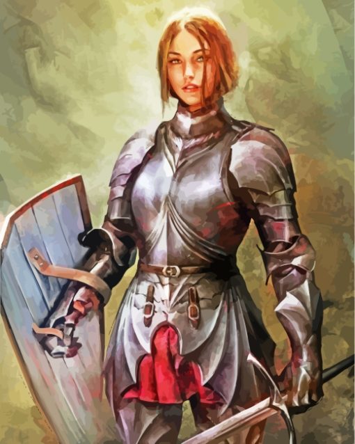 Female Warrior paint by numbers
