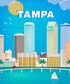 Florida Tampa City Poster paint by numbers