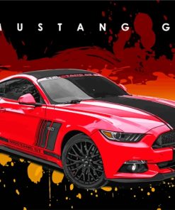 Ford Mustang Gt paint by numbers