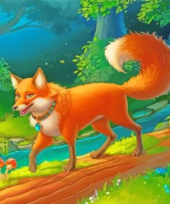 Forest Fox Art paint by numbers
