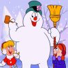 Frosty And The kids paint by number