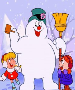 Frosty And The kids paint by number