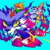 Gabumon Digimon paint by number